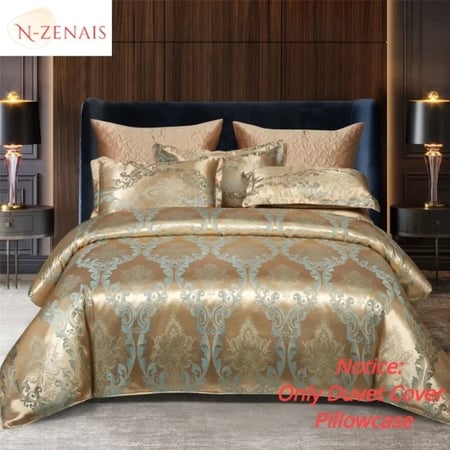 الأوروبية الفاخرة الحرير رايون الجاكار حاف الغطاء 220x240 2 الناس سرير مزدوج غطاء لحاف الفراش مجموعة الملكة الملك الحجم المعزي