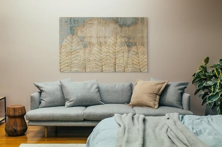 لوحة جدارية فن تجريدي - اوراق الذهب