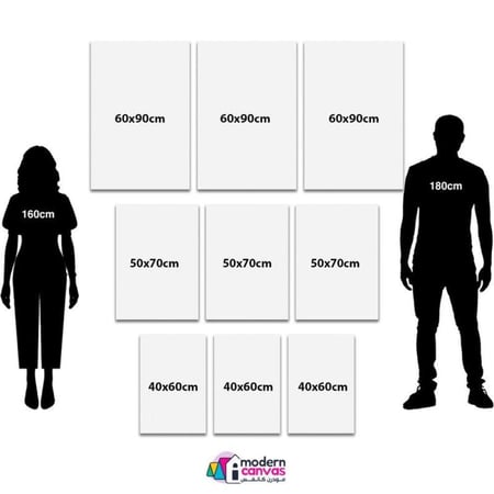 طقم من 3 لوحات جدارية مودرن ريلاكس البيج