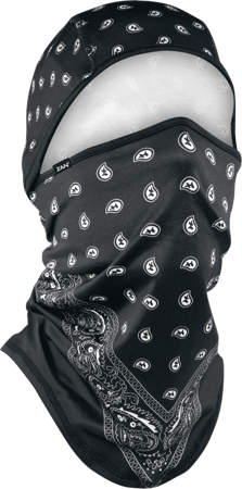 ZAN SPORTFLEX CONVERTIBLE BALACLAVA BLACK PAISLEY بندانة كاملة بلاك بايسلي