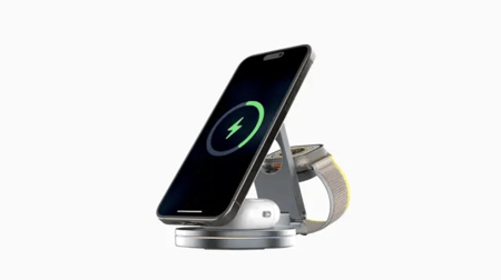 ستاند مكتبي صغير جدا وشحن للجوال والساعة والسماعة ماج سيف ماركة PORODO