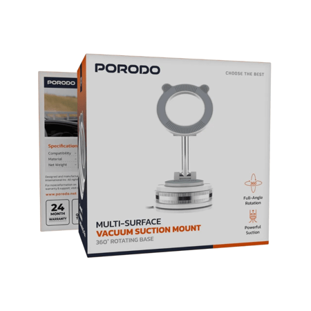 ستاند للسيارة شفط 360 درجة ابيض ماركة PORODO