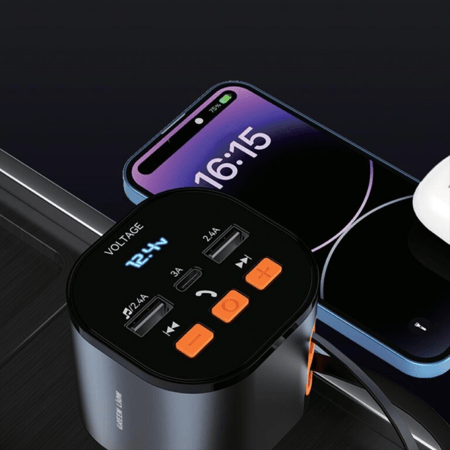 شاحن سيارة قابل للسحب - بقوة 50 واط