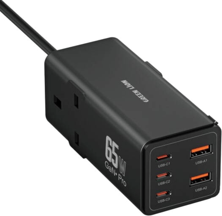 منصة شحن + توصيلة بمخرجين افياش طاقة مقدرة 3250 واط 1,8 متر GREEN