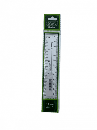 مسطرة بلاستيك شفاف 15 سم روكو