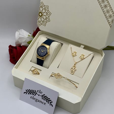 طقم ساعه نسائيه