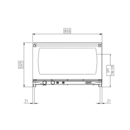 فرن حراري كهربائي 4 صواني من اونكس