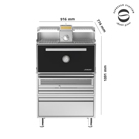 فرن جوسبر كبير الحجم يعمل بالفحم بنسبة 100% HJX-PRO M120