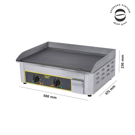 صاج شواء كهربائي بسطح مُسطّح (PSR600E) من رولر غريل