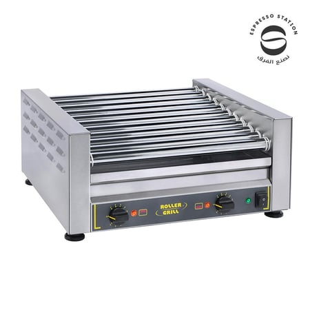 شواية هوت دوغ كهربائية – 11 أسطوانة 96 قطعة/ساعة من رولر غريل