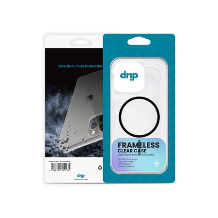 دريب غطاء MagSafe شفاف بدون إطار لأجهزة iPhone 16 Pro / Pro Max