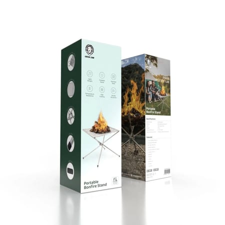 جرين ليون حامل موقد نار محمول من الستانلس ستيل