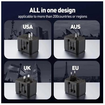 جودا شاحن سفر Tour 20W بثلاث منافذ USB – أسود