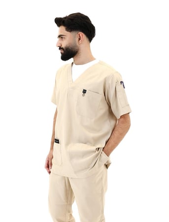سكرب طبي رجالي بلون بيج