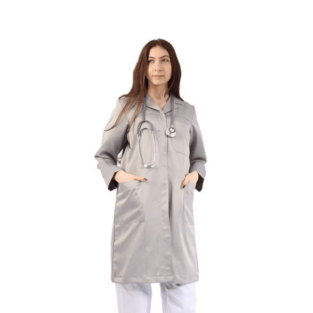 لاب كوت نسائي رمادي