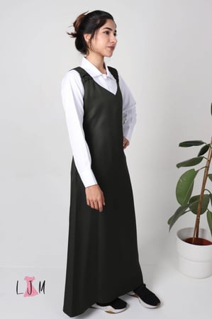 مريول متوسط زيتي شيال كسرات على الكتف