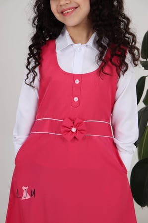 مريول ابتدائي ببيونه زهري