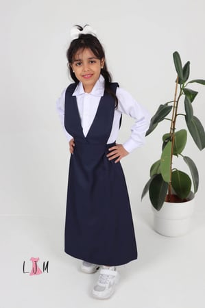 مريول روضه كحلي مع مطاط جانبي 1038