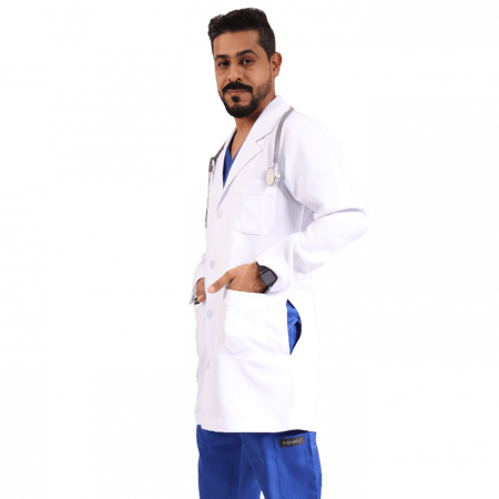 لاب كوت قصير ابيض - رجالي