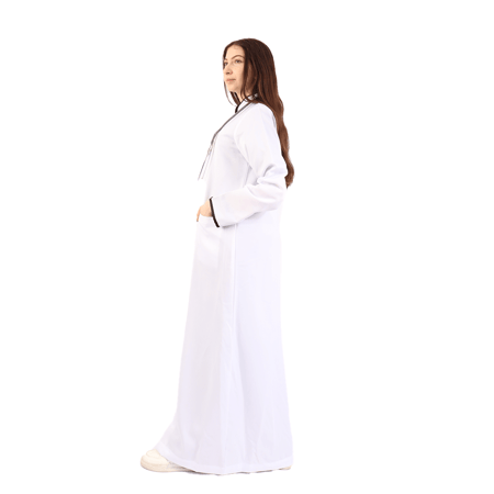 لاب كوت طبي نسائي اكمام وياقة اسود موديل 20016 ELEGANCE