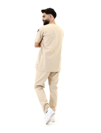 سكرب طبي رجالي بلون بيج