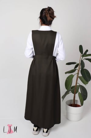 شيال   مريول زيتي شيال شبيح حزام مطاط من الجابين  بدون البلوزه