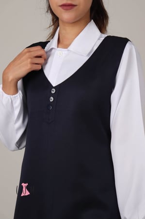 مريول كحلي شيال صدر شكل سبعه مع ازرار