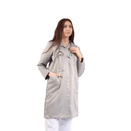 لاب كوت نسائي رمادي