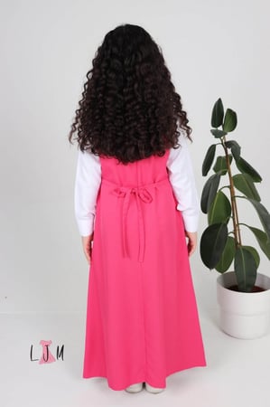 مريول ابتدائي وردي ازرار امامي  1018