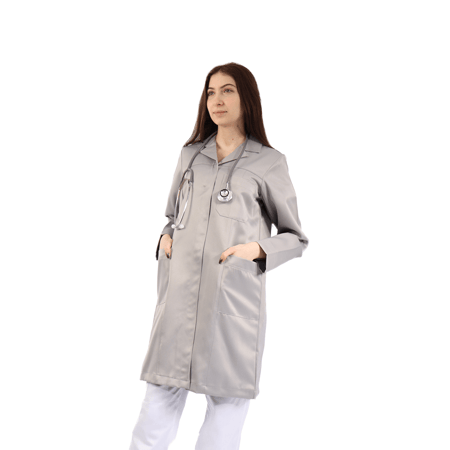 لاب كوت نسائي رمادي