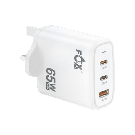 شاحن فوكس كور GaN | منافذ متعددة | بقدرة 65 واط | FC-202