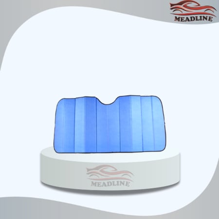 شماسة سيارة للزجاج الأمامي سميكة و قابلة للطي لون أزرق