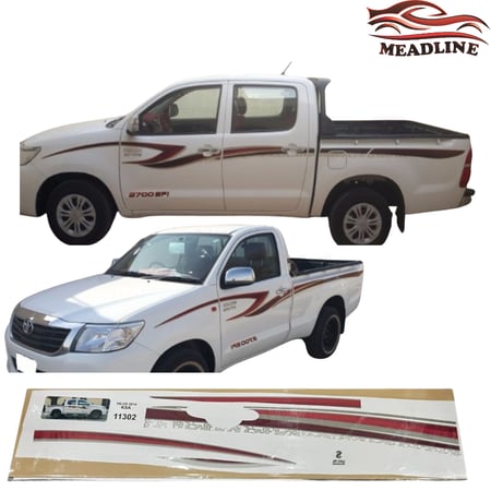 خط شطرطون هايلوكس 2014 اطراف فضي سعودي