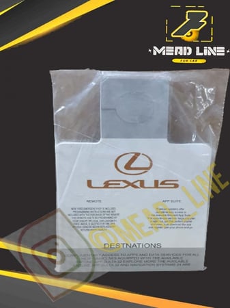 تعليقة مراية لكزسس ابيض-خطوط سيارات-زينة سيارات-ميد لاين-سلة