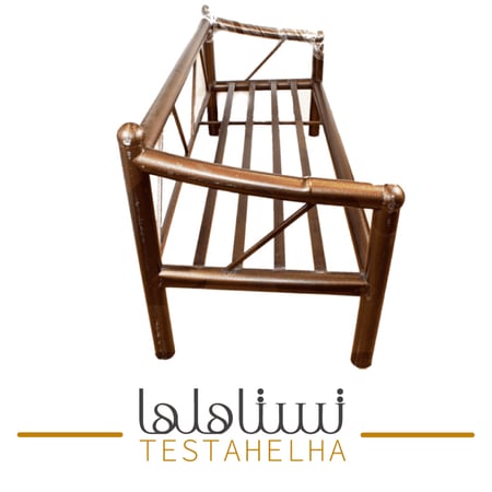 كرسي جلسة خارجية حديد نحاسي بدون كفرات