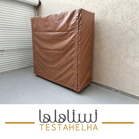 دولاب عزبة 3 ارفف متنقل ( 2 متر بني)