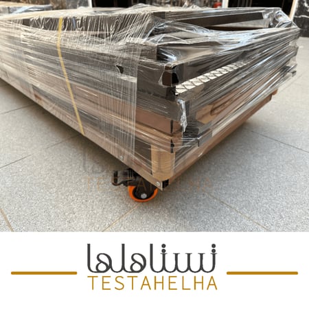 دولاب عزبة 3 ارفف متنقل ( 2 متر بني)