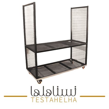 حامل حطب بغطاء قماش عازل