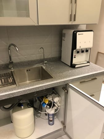 جهاز تحلية مياه منزلي water pure بتقنية النانو سلفر  مع برادة