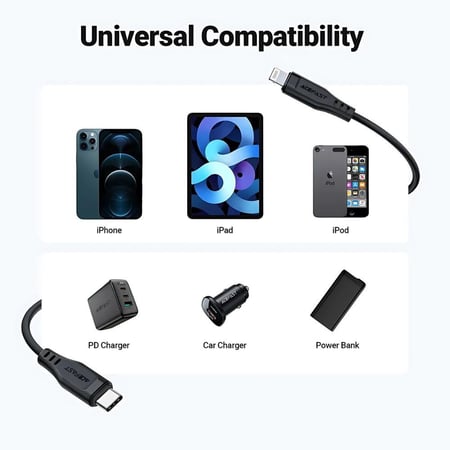 ايس فاست | كيبل تايب سي ايفون 1.2 متر -اللوان متعددة