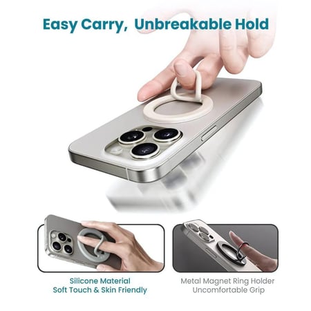 دريب | مسكة جوال خاتم ماج سيف سيليكون - اللوان متعددة