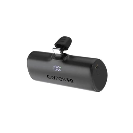 راف باور | بطارية متنقلة ميني بسعة 5000 ملي امبير بشاحن تايب سي مدمج