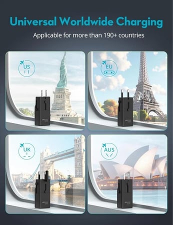 راف باور - فيش سفر نانو  بقوه 30 واط  بمنفذ تايب سي