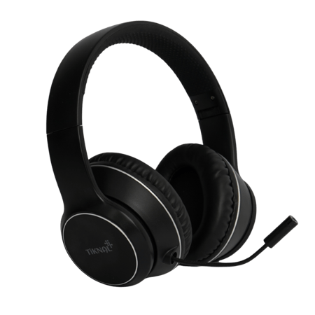 سماعة رأس سوداء أنيقة مع ميكروفون