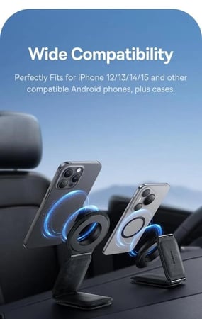 ستاند سيارة مغناطيسي Baseus C02 ماج سيف دوار 360 درجة - أسود