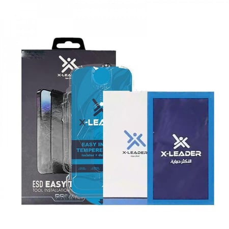 ستيكر X-Leader زجاج مقوى لحماية شاشة الهاتف، ضد الصدمات، سهل التركيب