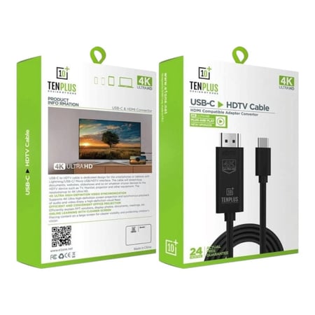 تن بلس -  كيبل HDMI إلى USB-C للشاشات 4K والتلفزيون