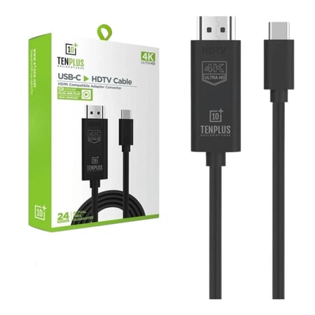 تن بلس -  كيبل HDMI إلى USB-C للشاشات 4K والتلفزيون
