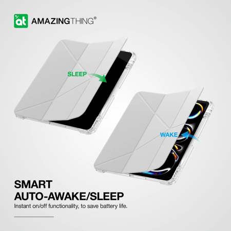 كفر حماية ذكي شفاف مع حامل قابل للطي لايباد برو 11 إنش M4 - تصميم أنيق وحماية متكاملة