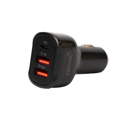 شاحن سيارة تيكنال 30 واط بمنفذين USB-C للشحن السريع QC 3.0 بتقنية PD